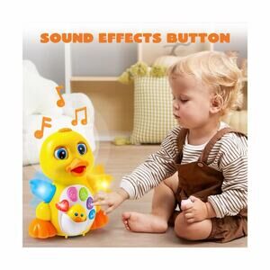 Hola Dancing Duck Toy - Yellow with Blue and Red Accents